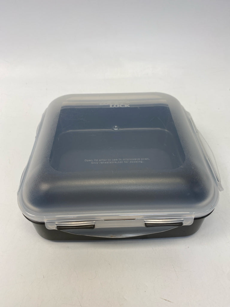 Lock &amp; Lock Clear Dark Gray Storage Container