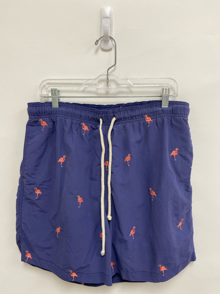 J McLaughlin Size M Dark Blue Coral Flamingo Men&