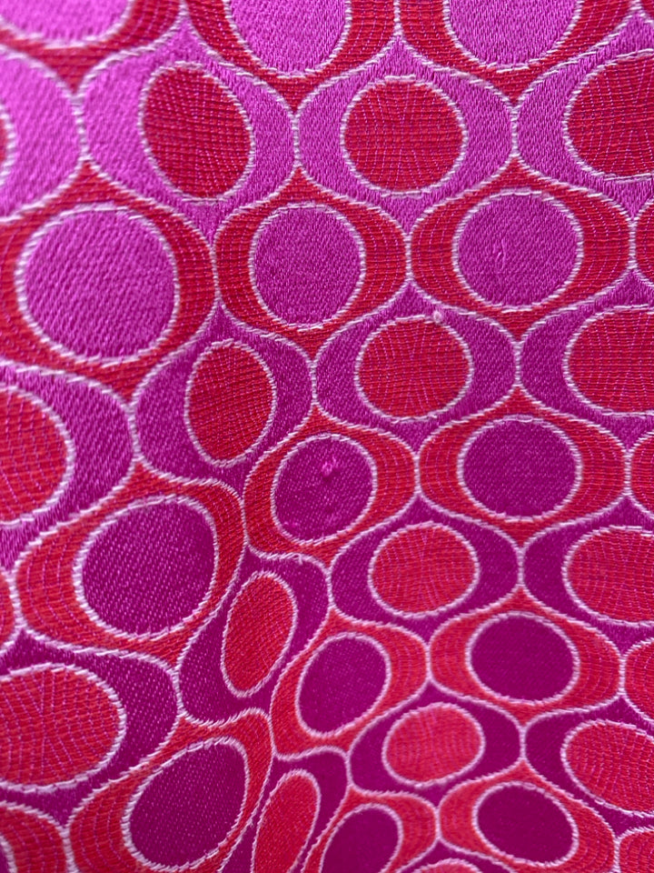 Trina Turk Size 6 Coral Magenta Iridescent Ladies Pants