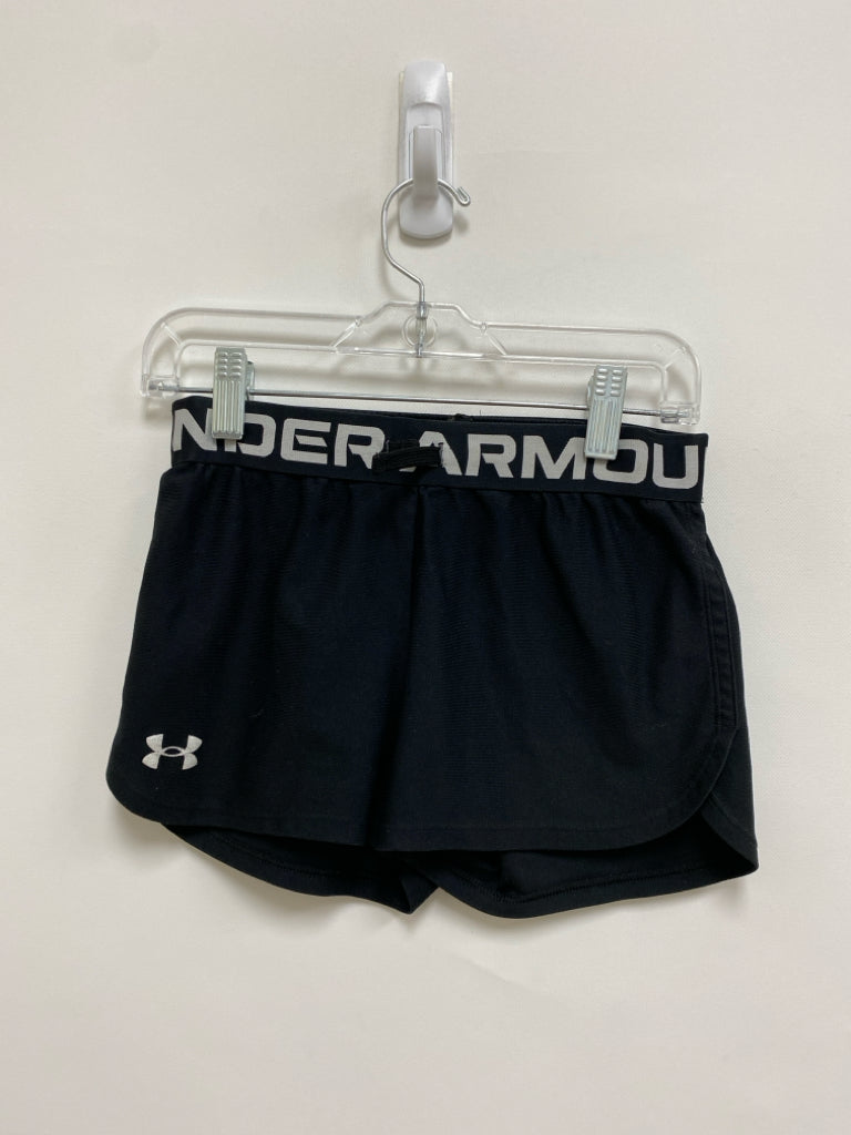 Under Armour SIZE S Black White Logo Girl&