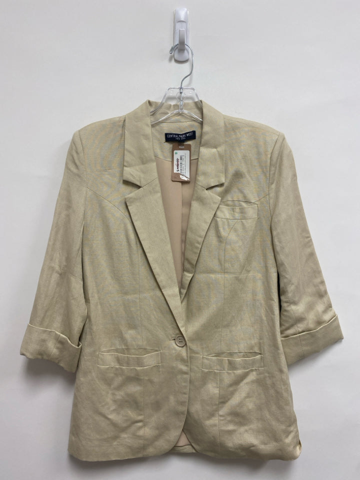 NWT Central Park West Size XS Beige Linen Ladies Jacket