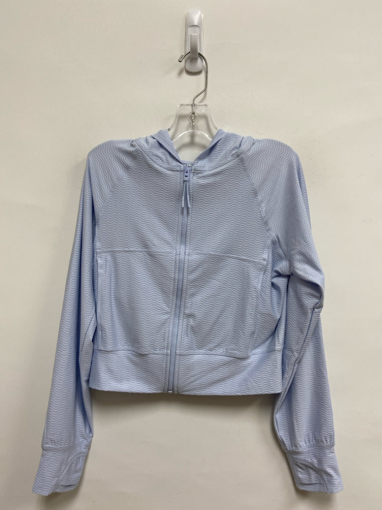 NWT Athleta Girl SIZE 8/10 Powder Blue Texture Hooded Girl&