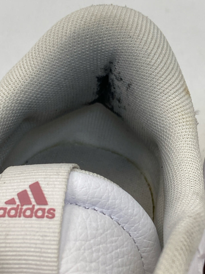 Adidas US Shoe Size 9 Wht/Cream Pink Lace-up Sneakers