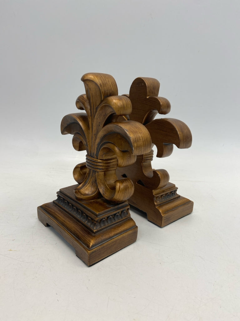 Bronze Fleur de lis Bookends