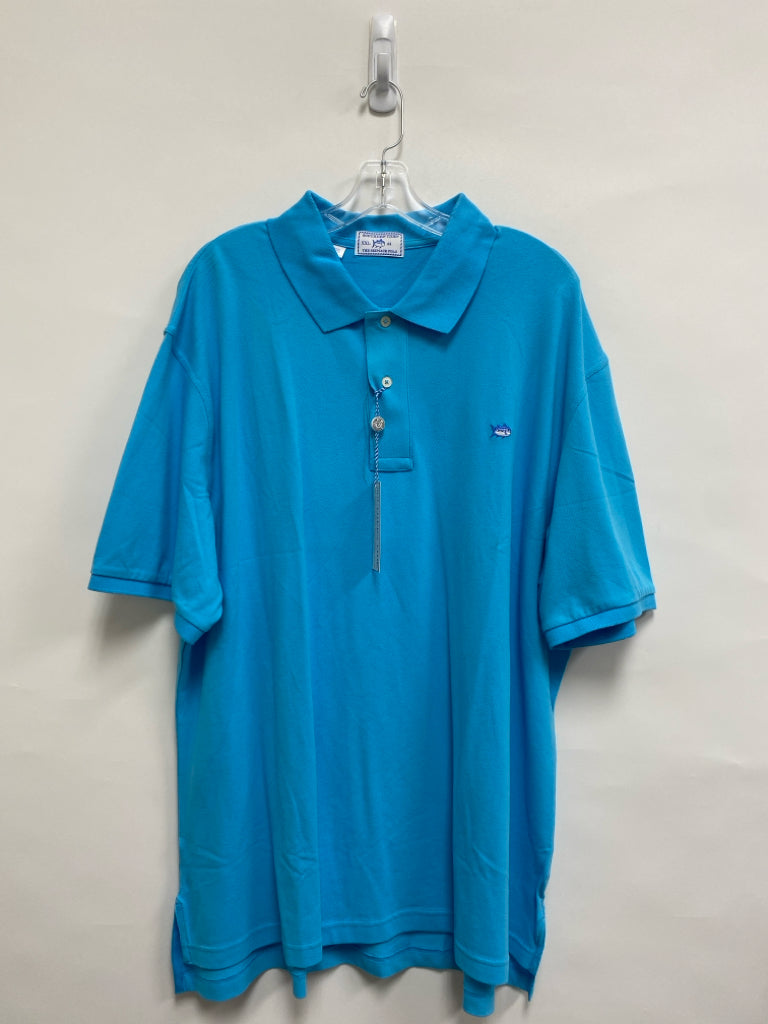 NWT Southern Tide Size 2X Aqua Polo Men&
