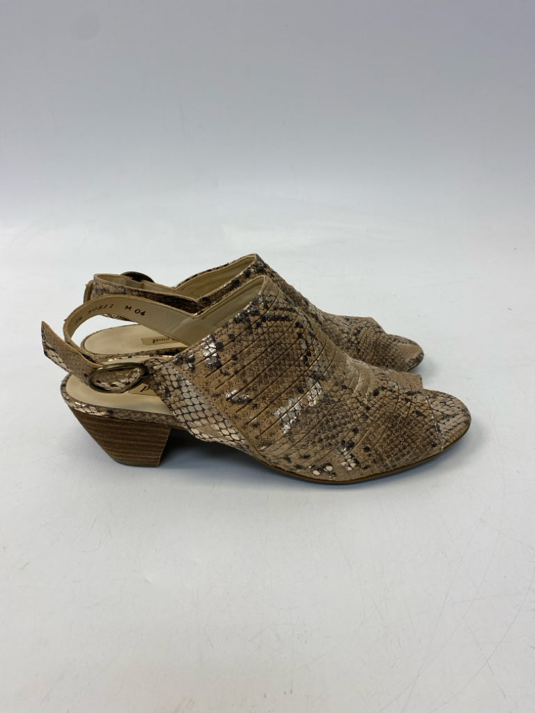 Paul Green  Size 5.5 Brown Black/Gold Snakeprint Sandals