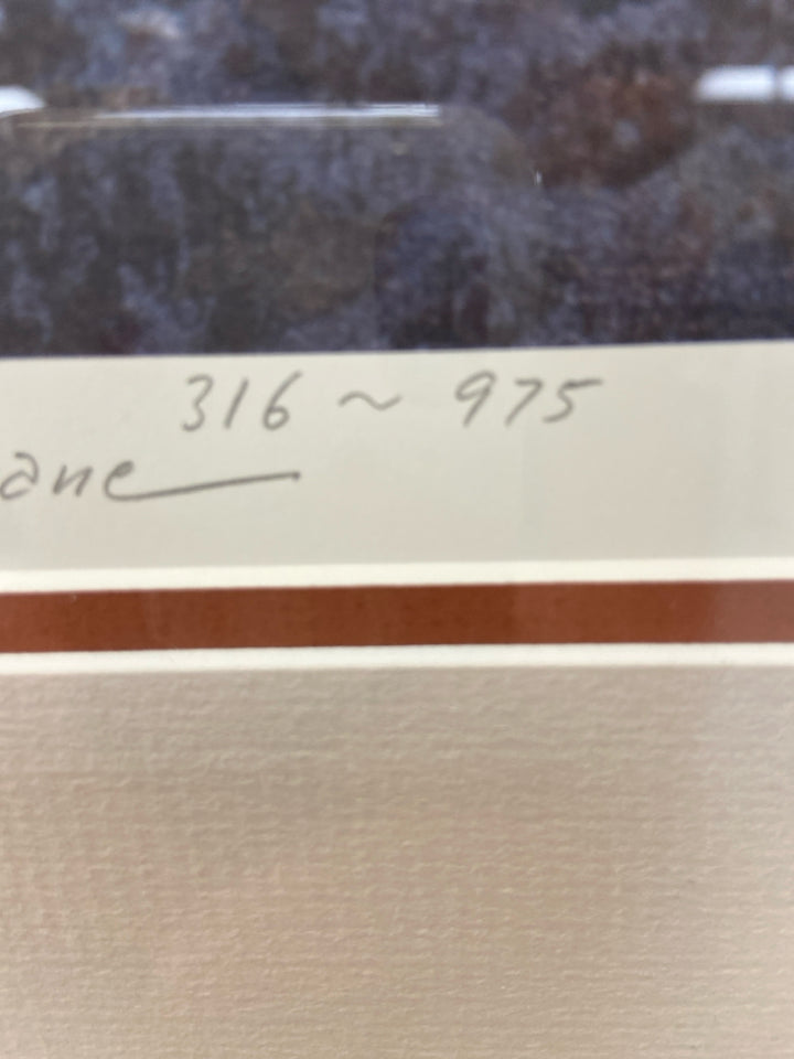 Brown Gold/Blue Scene Framed Art