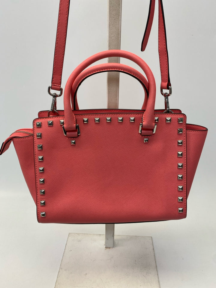 Michael Kors Coral Silver Studded Handbag