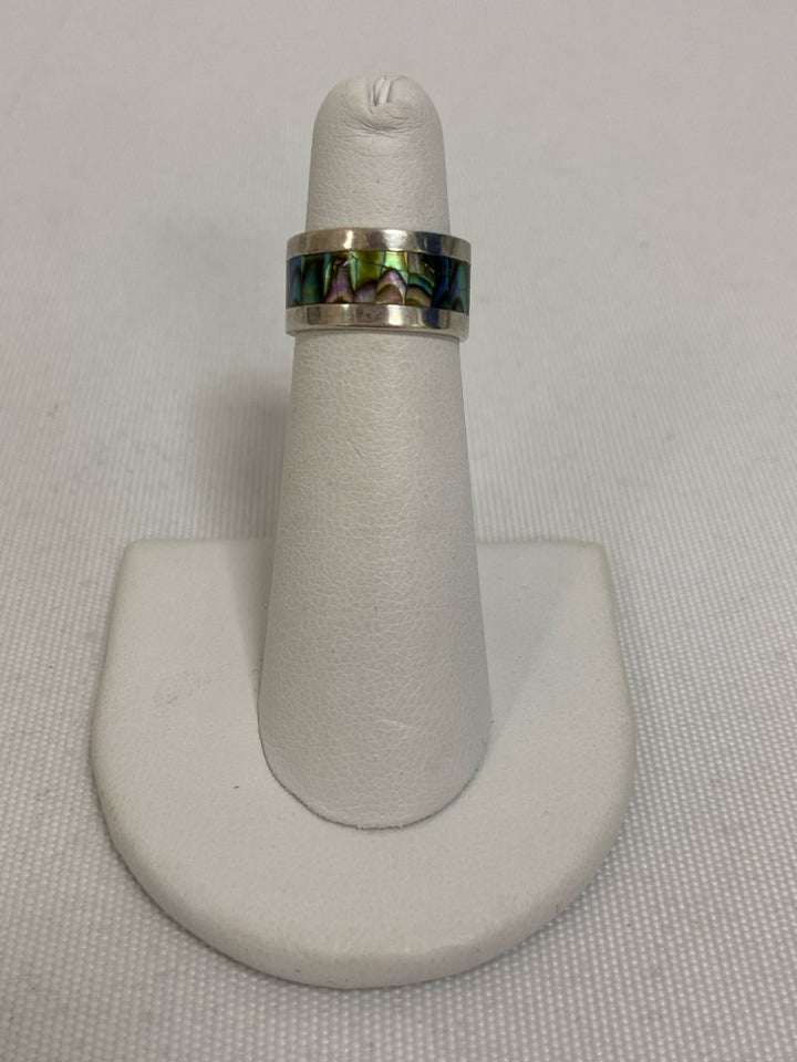 Silver Iridescent Ring
