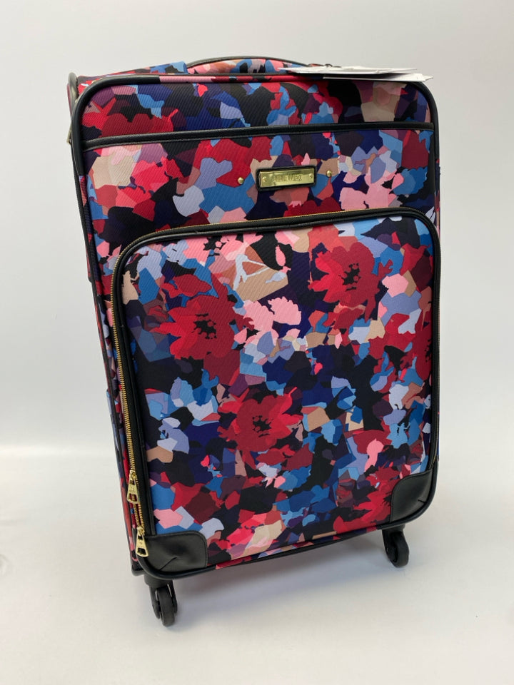 NWT Nine West Black Red/Multi Floral Misc. Luggage