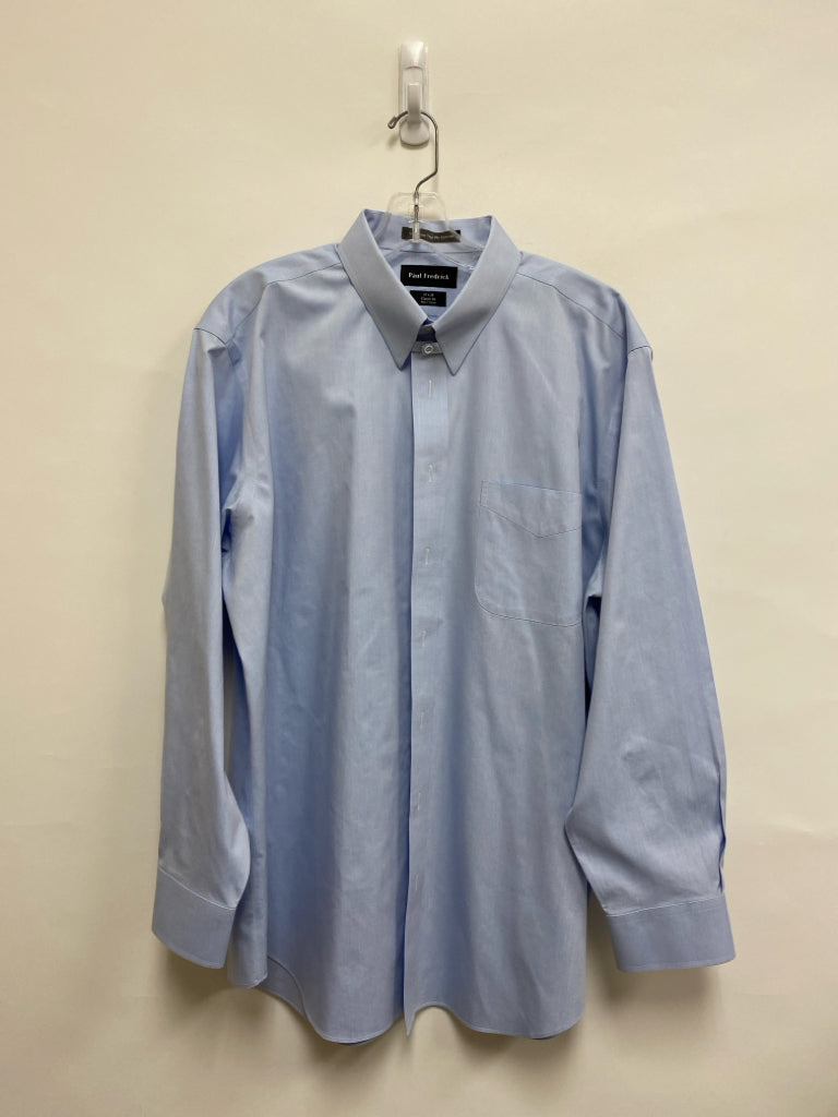 Paul Fredrick Size XL Powder Blue Button Up Men&