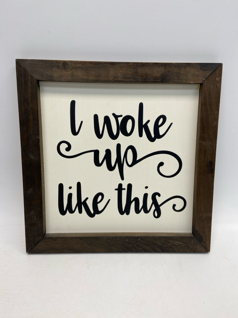 Cream Black Words Wood Wall Hanging