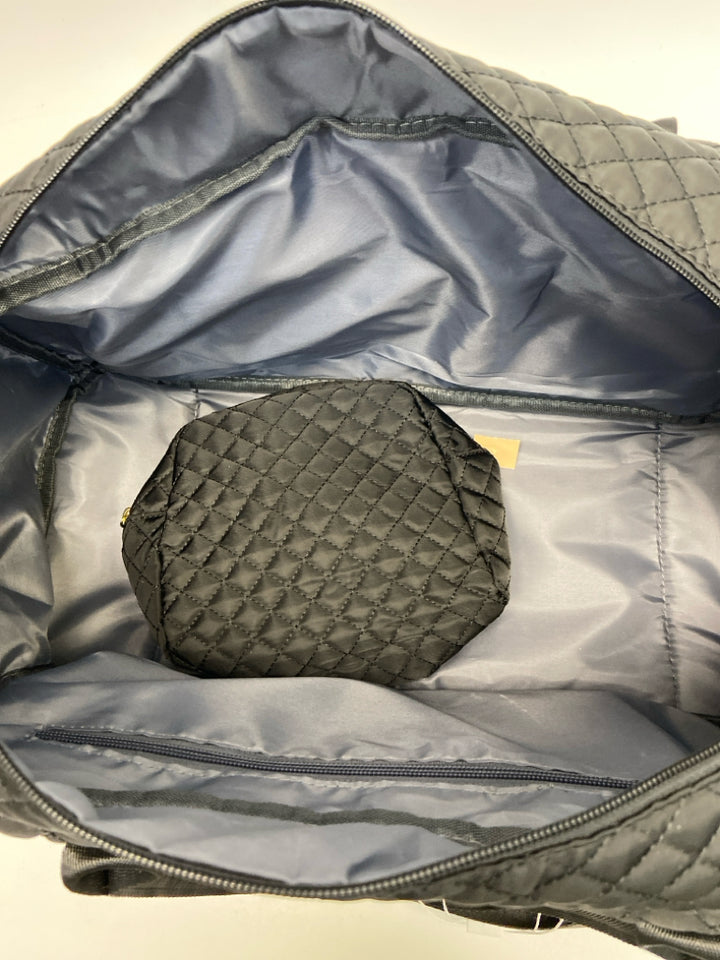 NWT Luocip Black Quilted Duffle Bag