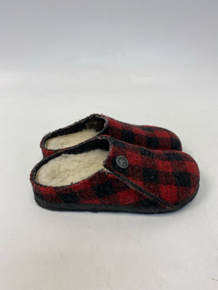 Birkenstock SIZE 9 Red/Black Checkered Girl&