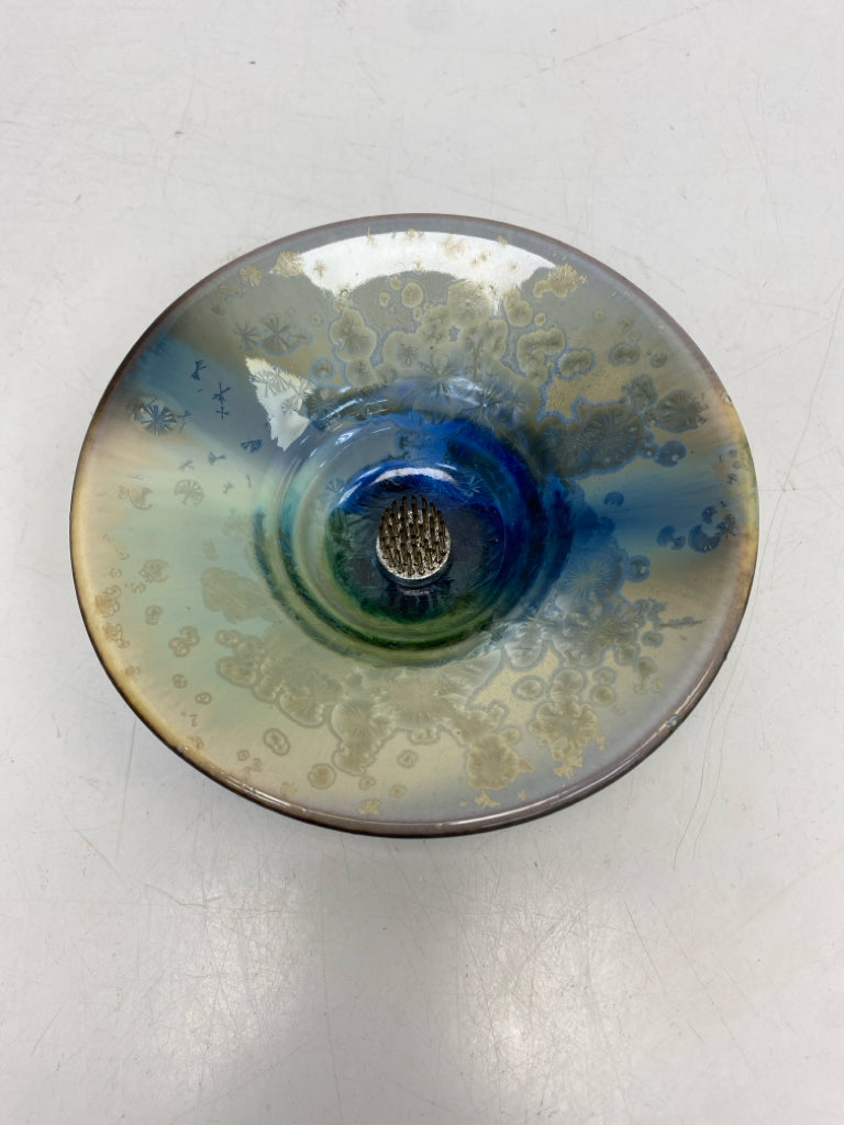 Blue Green Swirl Vase