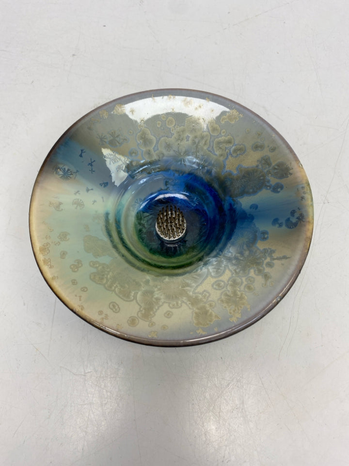 Blue Green Swirl Vase