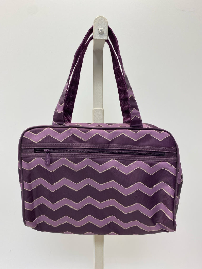 Thirty-One Plum Purple Zig Zag Make-up Bag