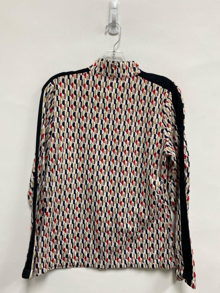 Tail Size M Red/Black Beige Print Ladies Pullover