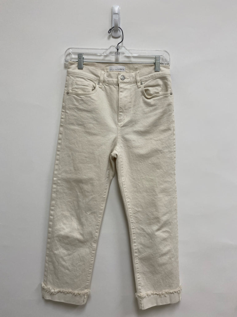 LOFT Size 0 Cream Ladies Jeans