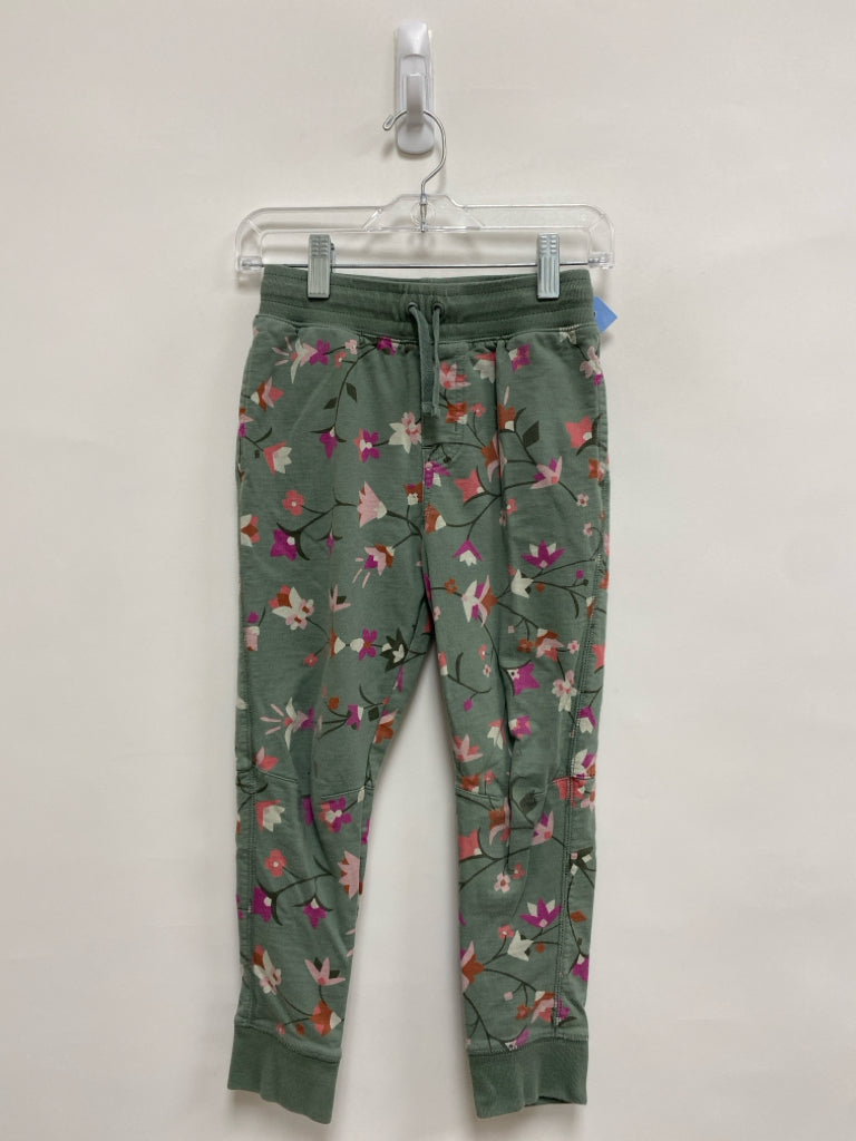 Tea SIZE 6 Dusty Green/Pink Flowers Joggers Girl&
