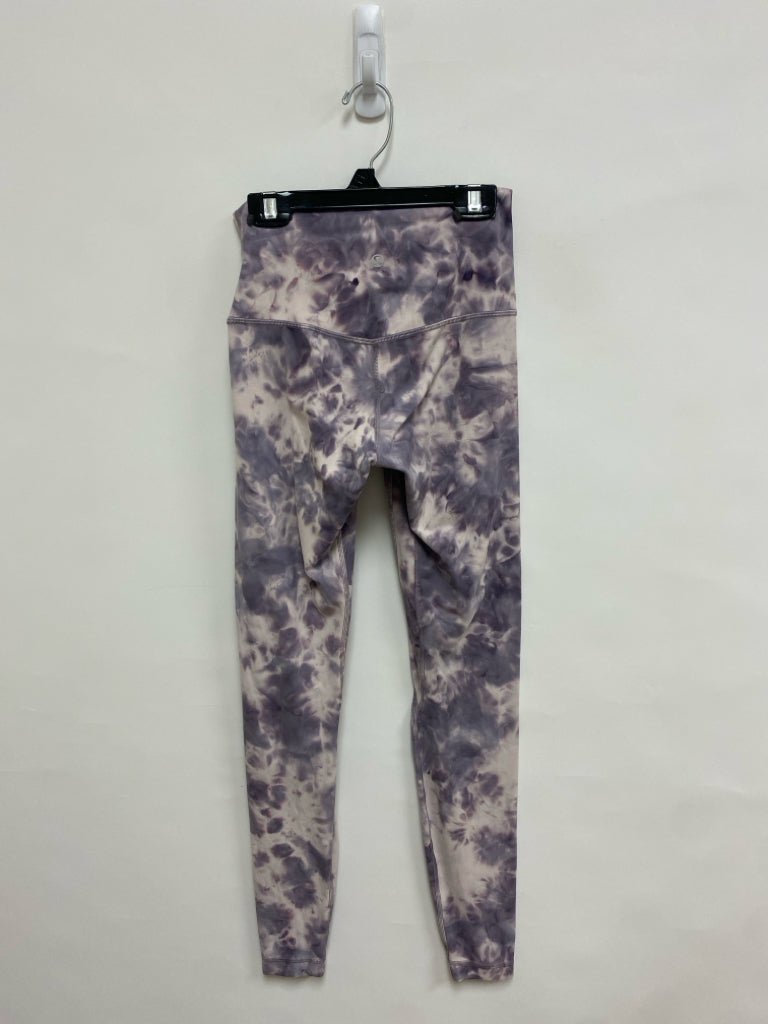 Lululemon Size 4 Purple Pink Tie Dye Athletic Leggings