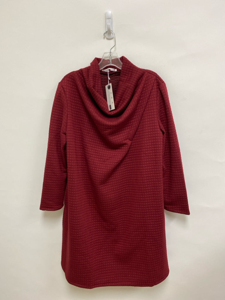 NWT Size 3X Red Quilted Cowl Neck Plus Size Dress