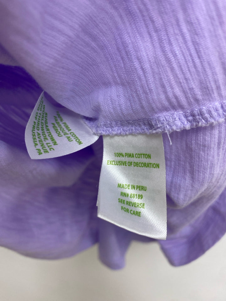 LILLY PULITZER Size S Lavender Pom Poms Sleeveless Cotton Ladies Top