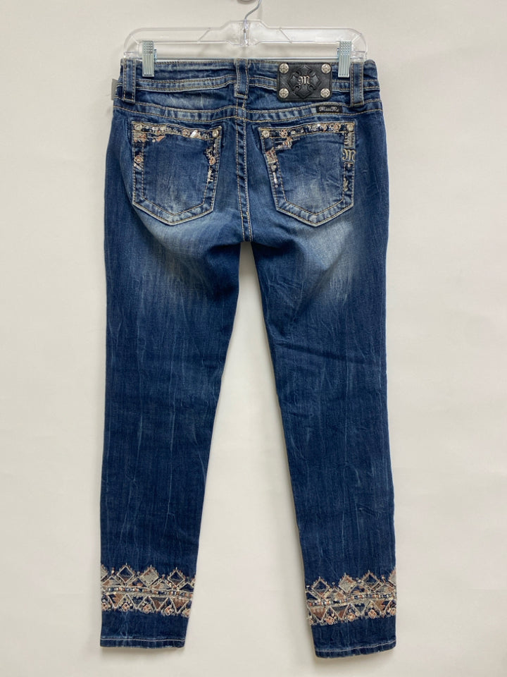 Miss Me Size 27 Faded Blue Cropped Ladies Jeans
