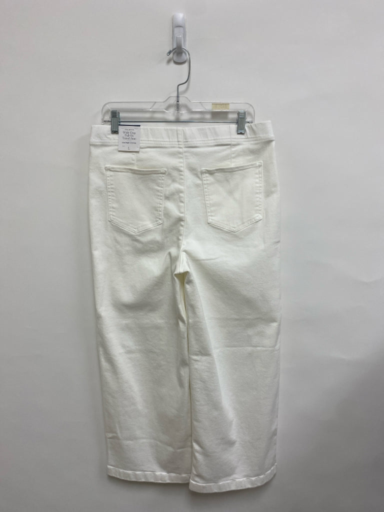 NWT Talbots Size L White Denim Ladies Jeans