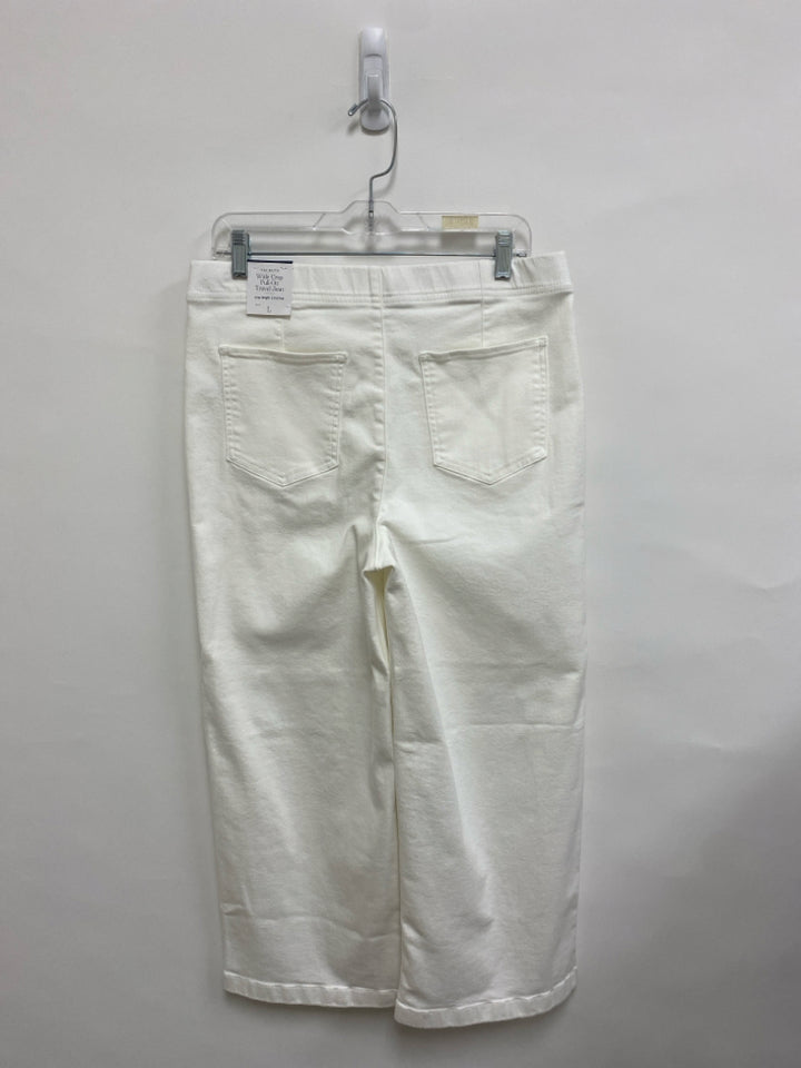 NWT Talbots Size L White Denim Ladies Jeans