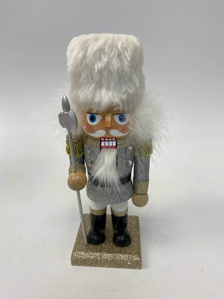 Kurt Adler Silver/Gold White Sparkle Christmas