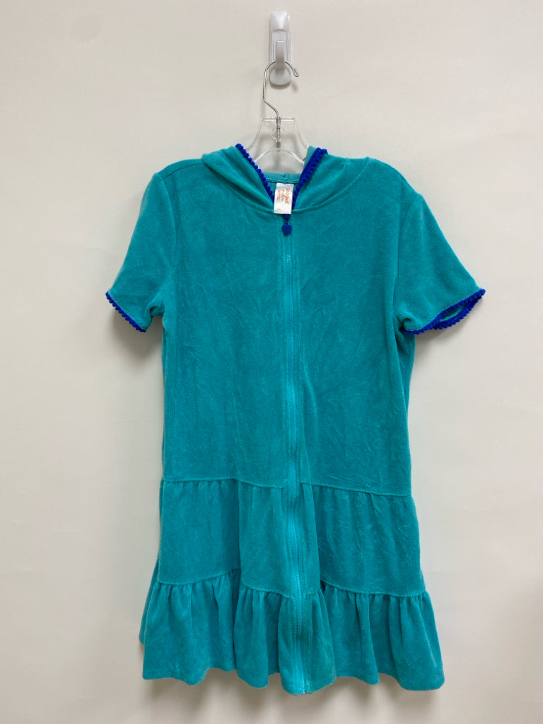 Cat &amp; Jack SIZE 14/16 Turquoise Blue Trimmed Zip Down Girl&