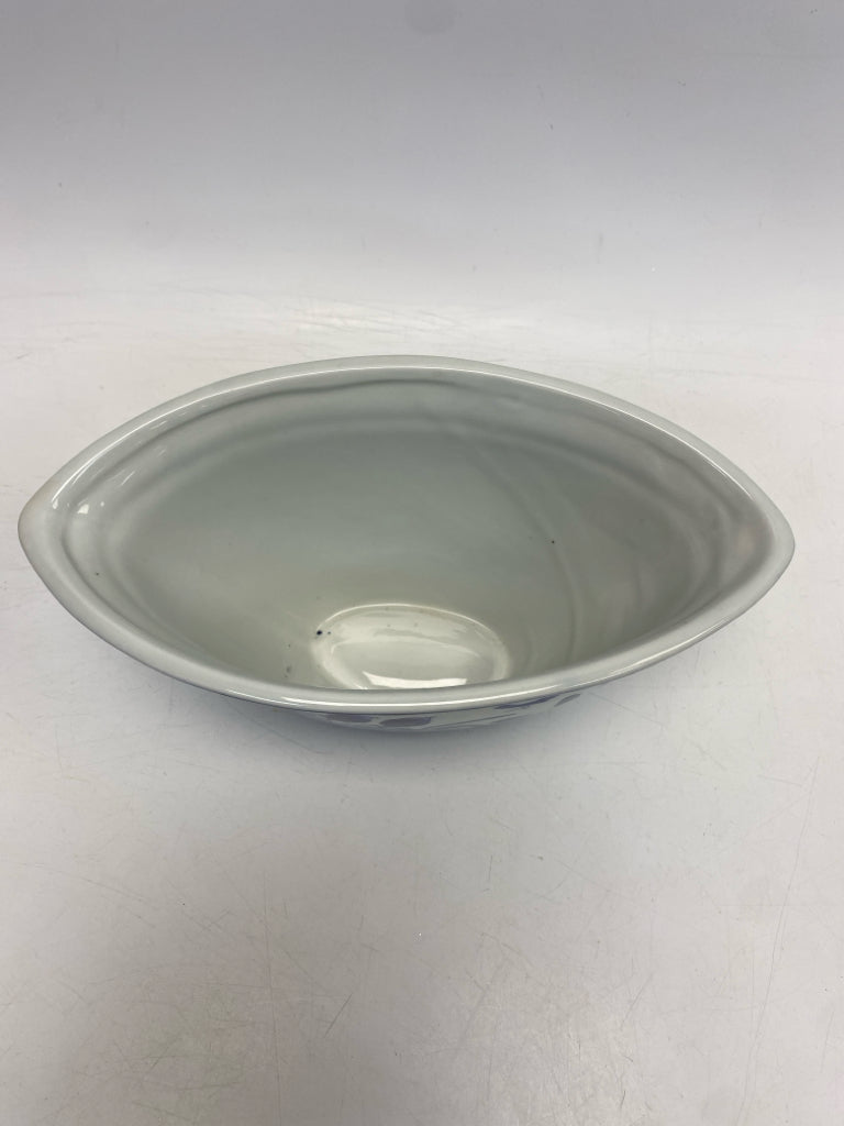 Blue White Flowers Ceramic Planter