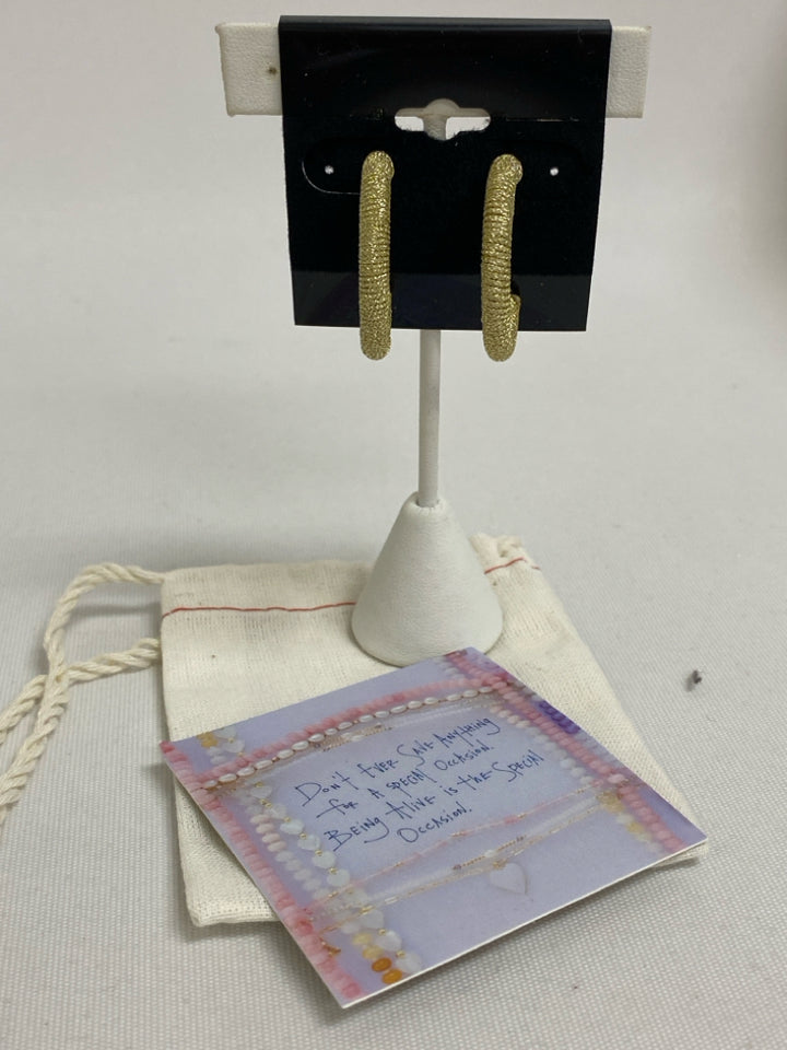 Gold Color Woven Earrings
