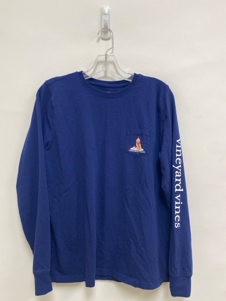 Vineyard Vines Size L Navy Long Sleeve Tee Ladies Top