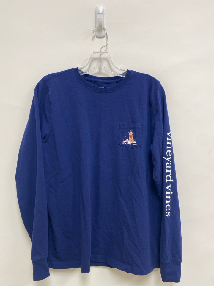 Vineyard Vines Size L Navy Long Sleeve Tee Ladies Top