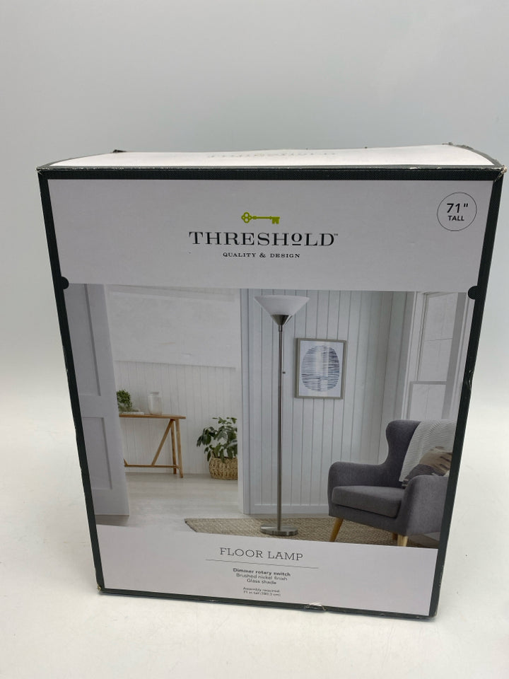 NEW/BOX Threshold Silver White Lamp