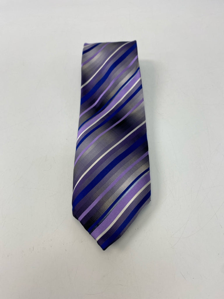 Van Heusen Lavender Purple Striped Silk Men&
