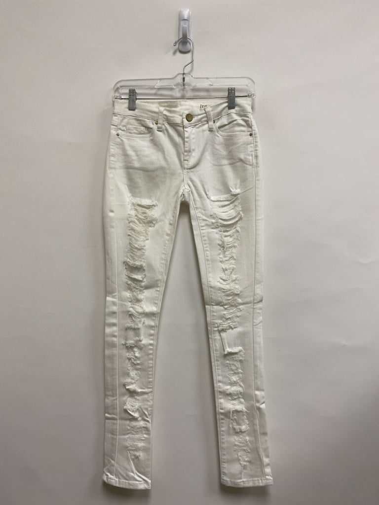 BlankNYC Size 25 White Denim Distressed Ladies Jeans