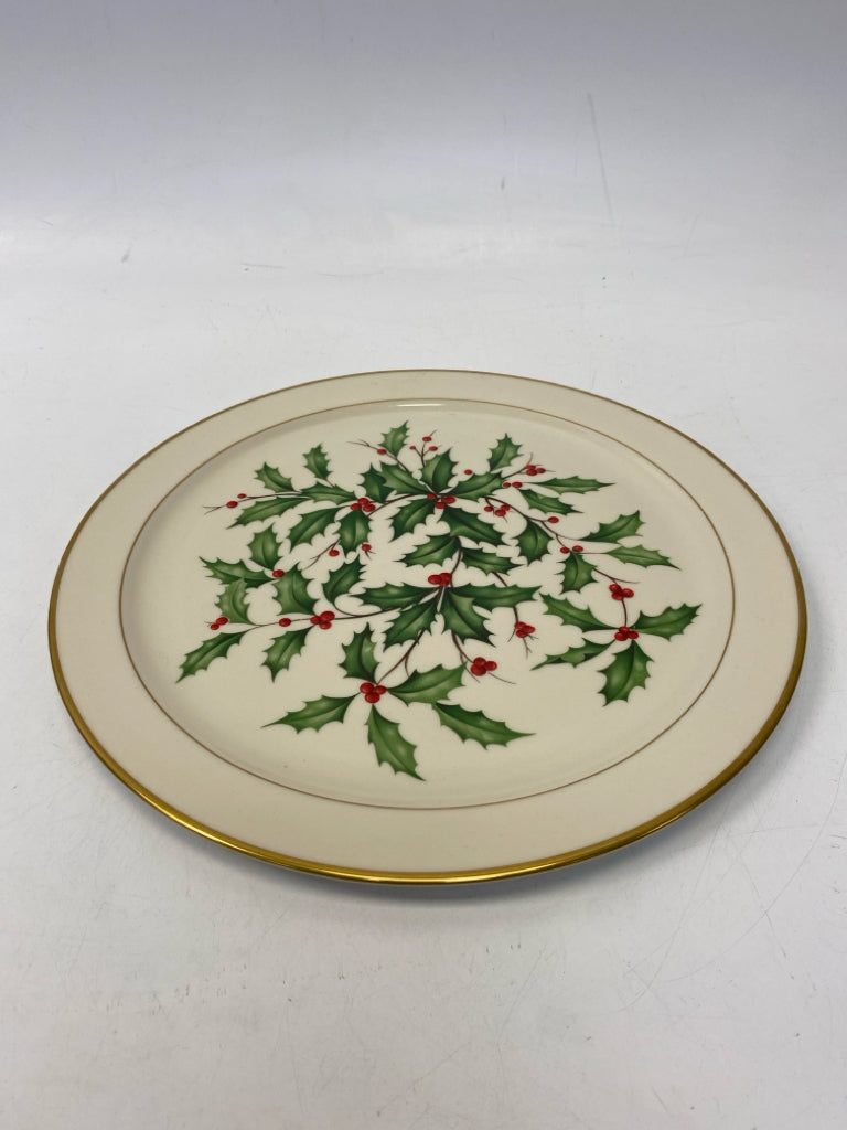 Lenox Cream Green/Red Holly Berries China Christmas