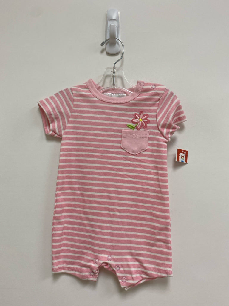 NWT SIZE 6-9M Pink White Stripe Girl&