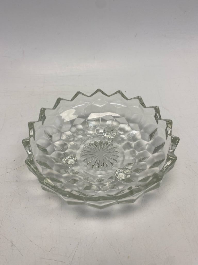 Fostoria Clear Knobby Candy Container