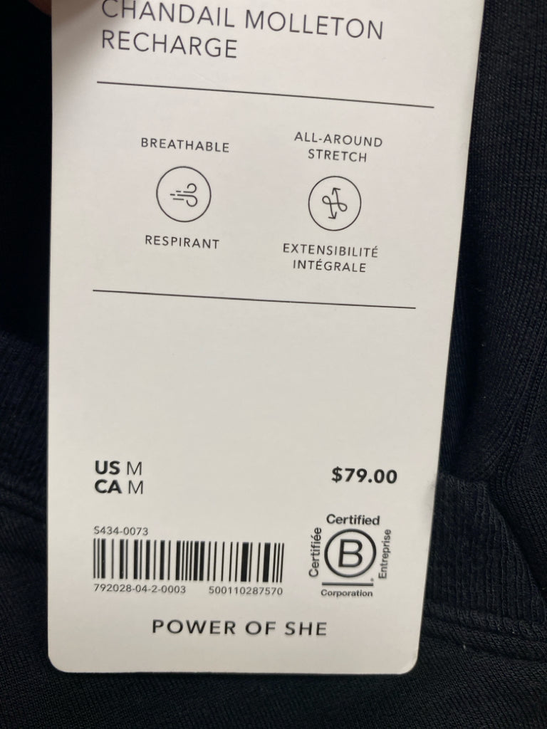NWT Athleta Size M Black Wrap Athletic Sweatshirt