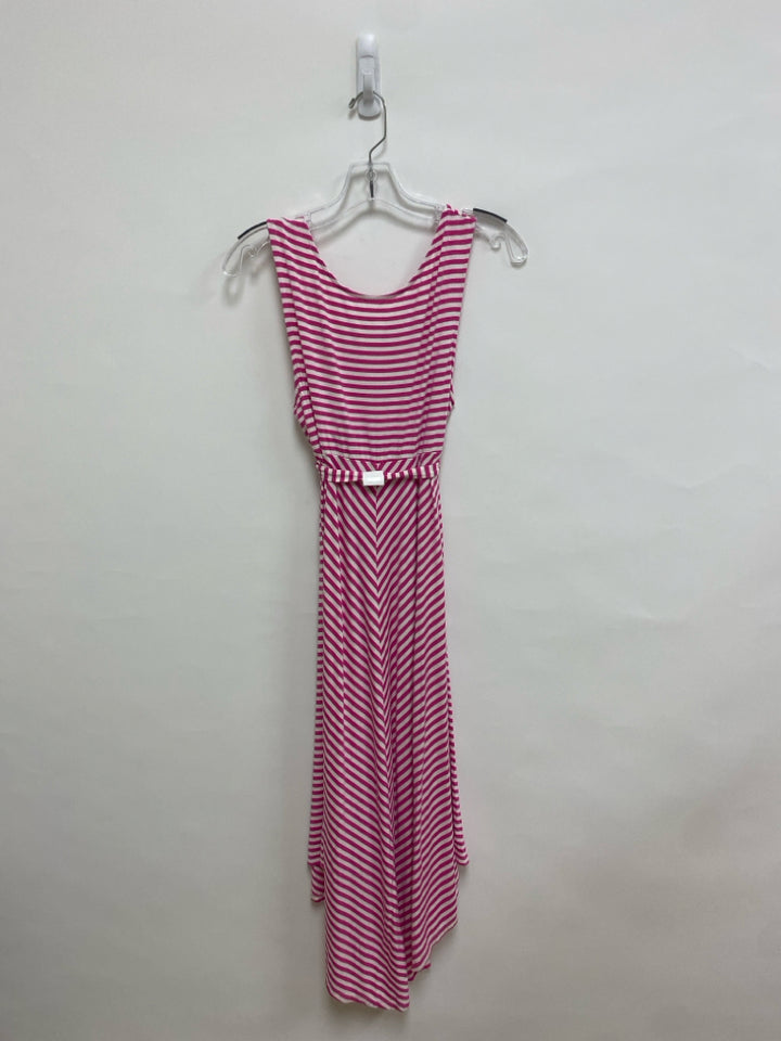 isabel maternity Size M Pink White Striped Sleeveless Maternity Dress