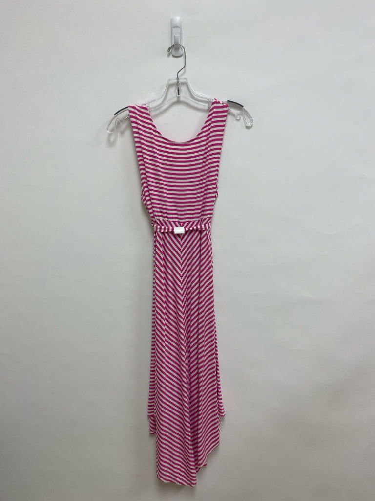 isabel maternity Size M Pink White Striped Sleeveless Maternity Dress