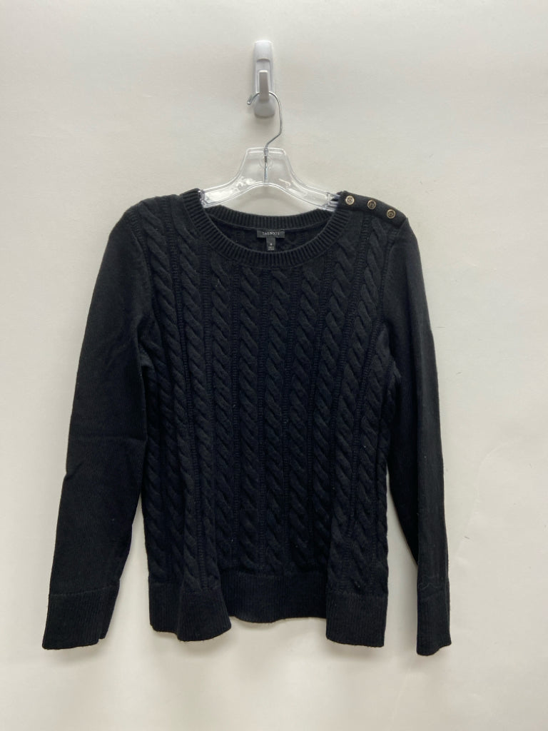 Talbots Size M Black Cable Knit Ladies Sweater