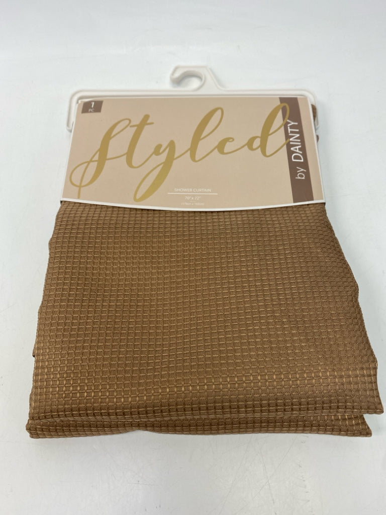 NEW Brown Waffle Shower Curtain