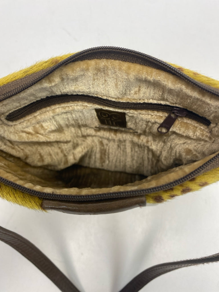 Gold Brown/Crm Animal Print Handbag