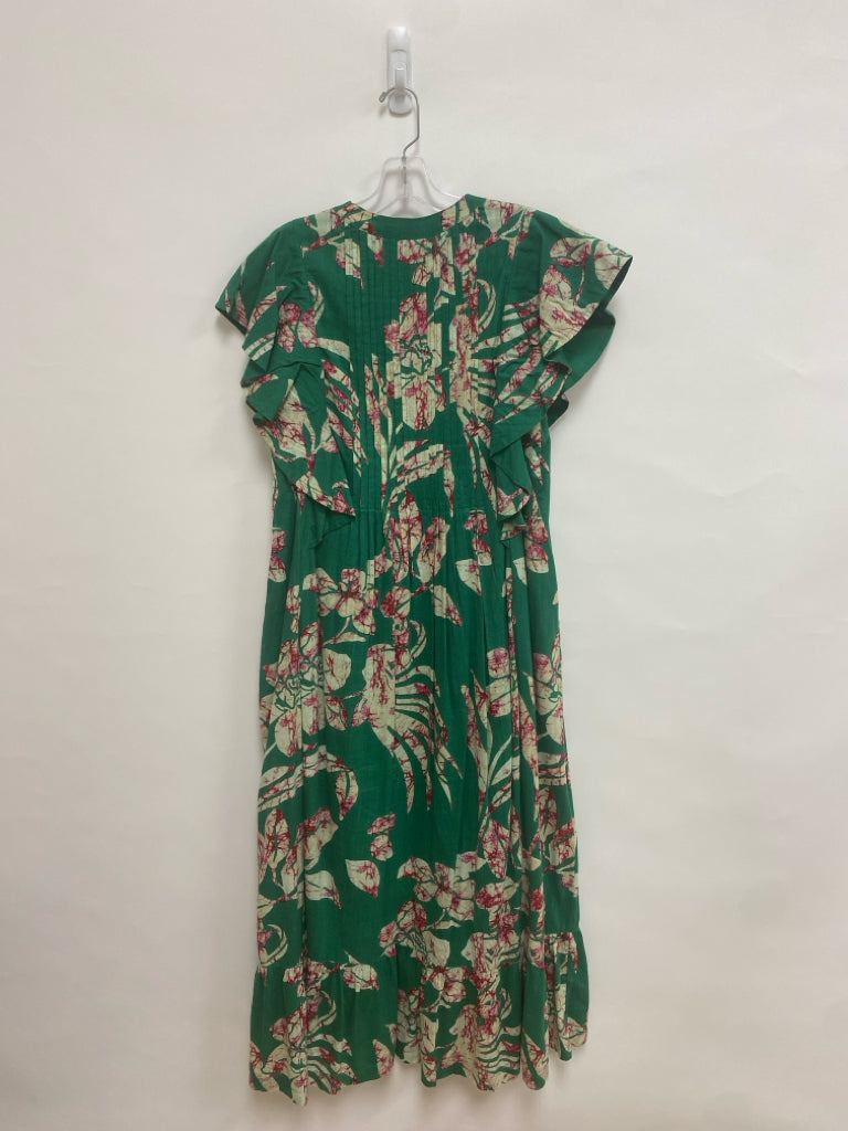 Maeve Size S Green Purple/Tan Ladies Dress
