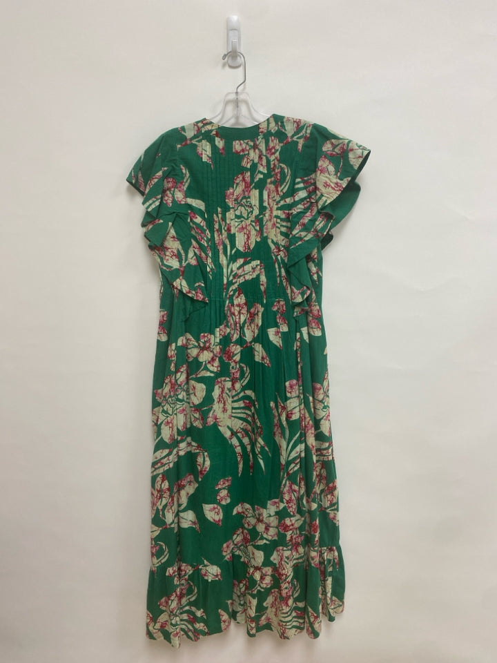Maeve Size S Green Purple/Tan Ladies Dress